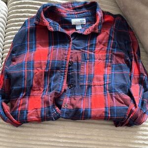 Old Navy Red and Blue Plaid Shirt
